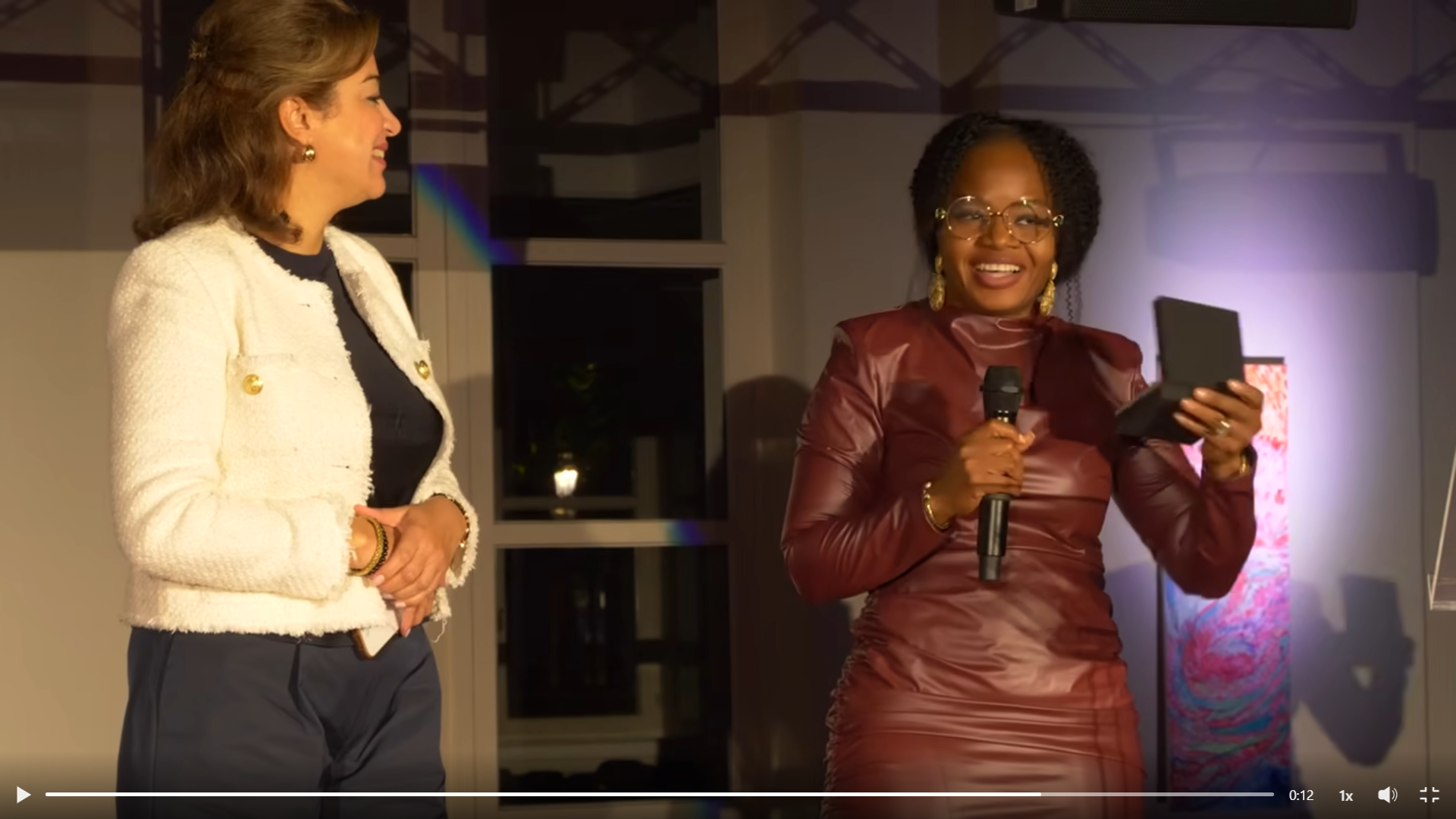 On stage at Women in Tech Europe awards